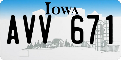 IA license plate AVV671