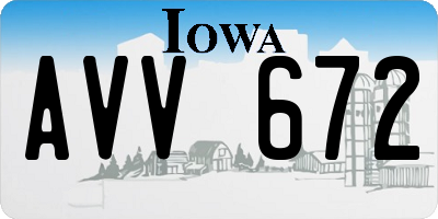 IA license plate AVV672