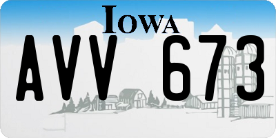 IA license plate AVV673