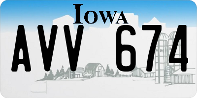 IA license plate AVV674
