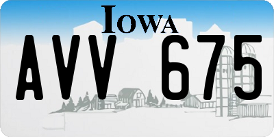IA license plate AVV675