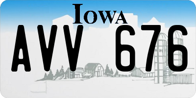 IA license plate AVV676