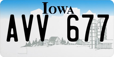 IA license plate AVV677