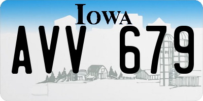IA license plate AVV679