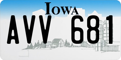 IA license plate AVV681