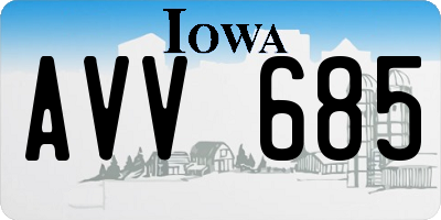 IA license plate AVV685