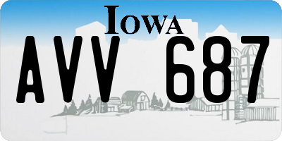 IA license plate AVV687