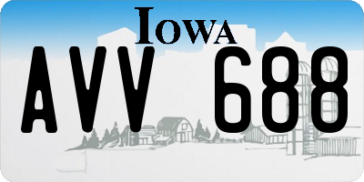 IA license plate AVV688