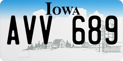 IA license plate AVV689