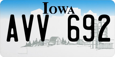 IA license plate AVV692
