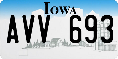 IA license plate AVV693