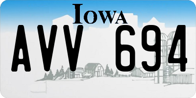 IA license plate AVV694