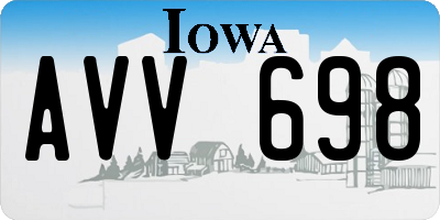 IA license plate AVV698