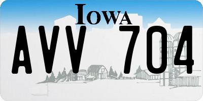 IA license plate AVV704