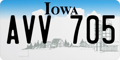 IA license plate AVV705