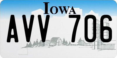 IA license plate AVV706