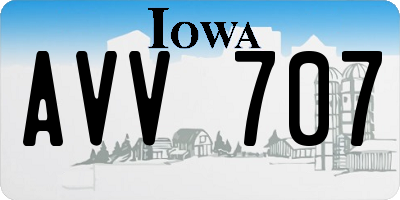 IA license plate AVV707