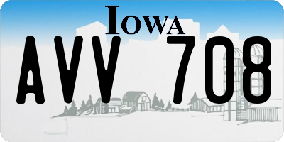 IA license plate AVV708