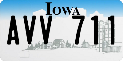 IA license plate AVV711