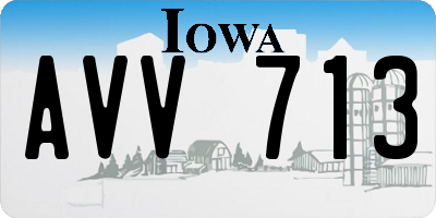 IA license plate AVV713