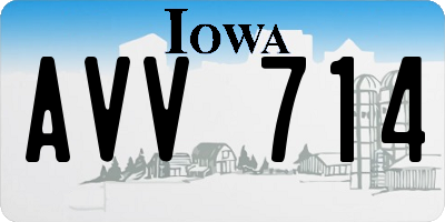 IA license plate AVV714
