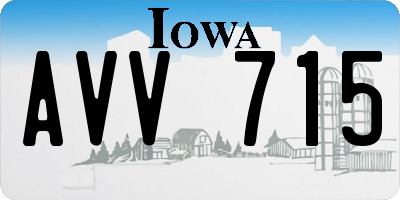 IA license plate AVV715
