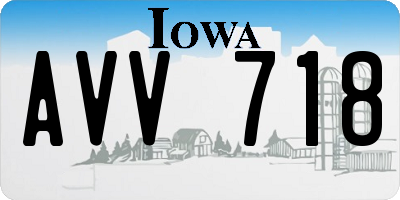 IA license plate AVV718