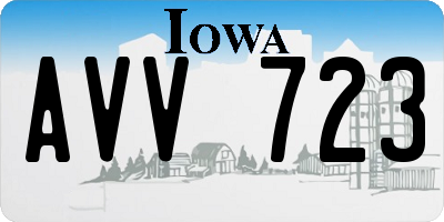 IA license plate AVV723