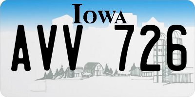 IA license plate AVV726