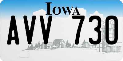 IA license plate AVV730