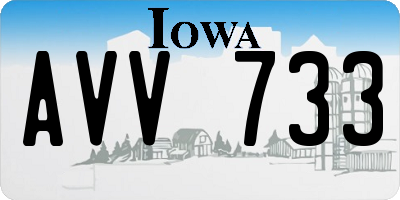 IA license plate AVV733