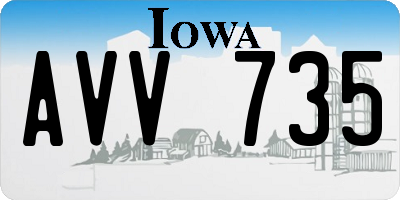 IA license plate AVV735