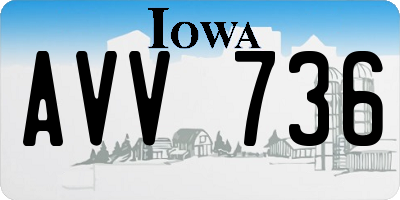 IA license plate AVV736