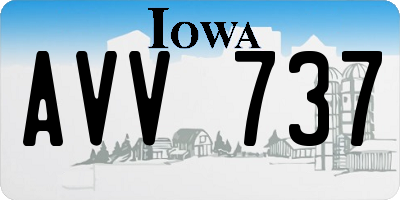 IA license plate AVV737