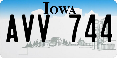 IA license plate AVV744