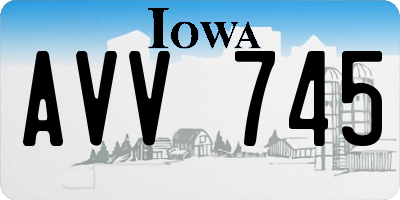 IA license plate AVV745