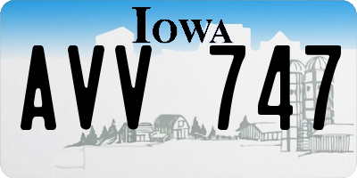 IA license plate AVV747