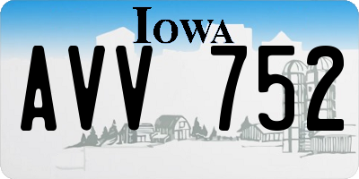 IA license plate AVV752