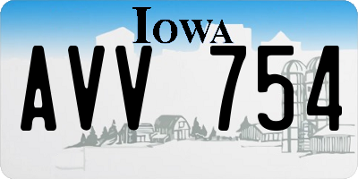 IA license plate AVV754