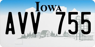 IA license plate AVV755