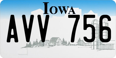 IA license plate AVV756