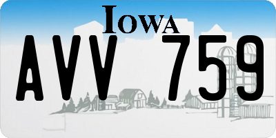 IA license plate AVV759