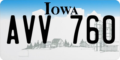 IA license plate AVV760