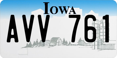 IA license plate AVV761