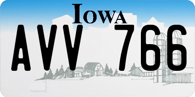 IA license plate AVV766