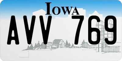 IA license plate AVV769