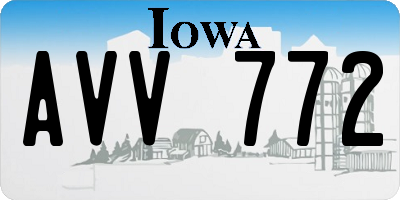 IA license plate AVV772
