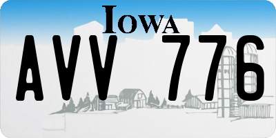 IA license plate AVV776