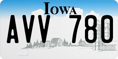 IA license plate AVV780
