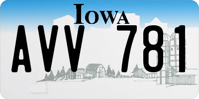 IA license plate AVV781